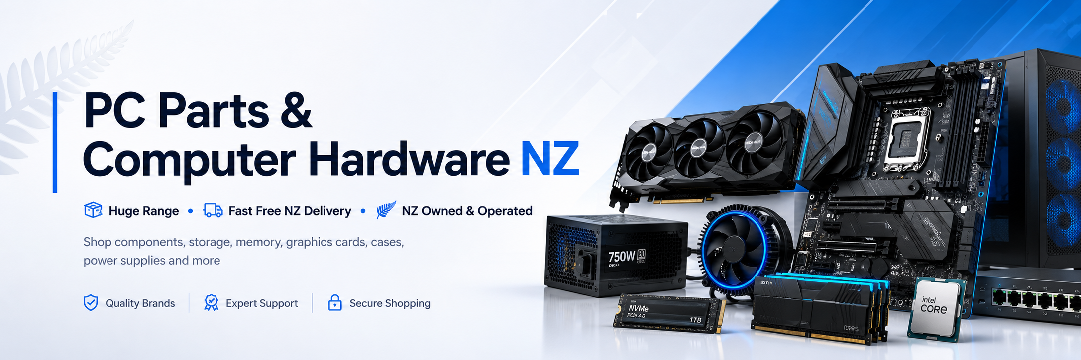 PC Parts and Computer Hardware NZ - components, storage, memory, graphics cards, cases, power supplies and more from Paradigm PCs